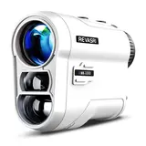 REVASRI Compact Laser Rangefinder for Adults - Golf Accessory, 1000yd Durable Plastic Body Tool with 0.5s Quick Yard Readings, Slope, Flag Lock Vibration, Lens, Lithium Ion Battery, Tournament-Ready Rechargeable Design