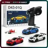 Hotfree 1/43 RC Drift Car, Alloy Body, 4WD High‑Speed Racing Car, 2.4GHz Full Proportional Control, Adjustable LED Underglow Lights, USB Rechargeable Desktop RC Toy, Ideal Birthday & Christmas Gift for Kids & Adults