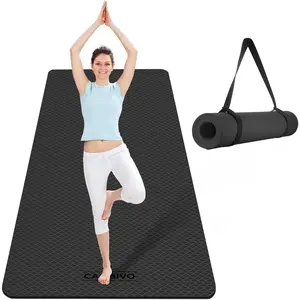 Extra Wide Yoga Mat for Women and Men (72"/84"x 32"x 1/4") TPE Workout Mat, Non-slip Large Exercise Fitness Mat for Yoga, Pilates, Workout