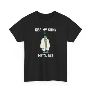 KISS MY SHINY T shirt Bender Futurama Gaming Graphic
