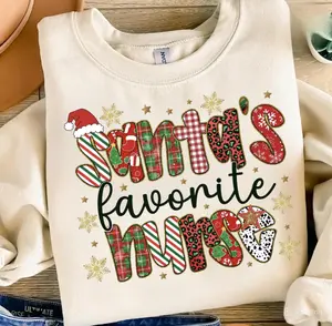 Santa’s Favorite Nurse Sweatshirt, Christmas Nurse Shirt, Preppy Nurse Christmas Shirt, Merry Nurse Shirt, Merry Christmas Gift, Unisex Hoodie For Her