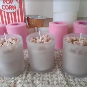 Popcorn Bucket Candle - Movie Theater Scented Wax