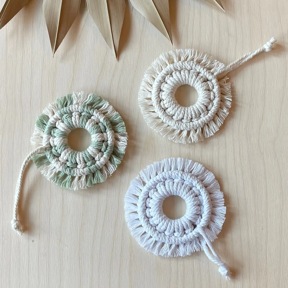 Macrame ornaments | Boho Christmas Decor | Unique Holiday Decor | Handmade | Gift for her | 2023 Ornaments | Boho Chic | Christmas Gifts Cotton Tree Decoration