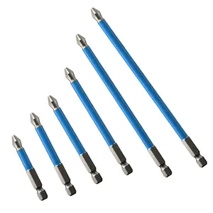 Magnetic Screwdriver Bit Set, 6pcs PH2 Cross Head Anti-Slip Bits For Electric Drills And Home Repair