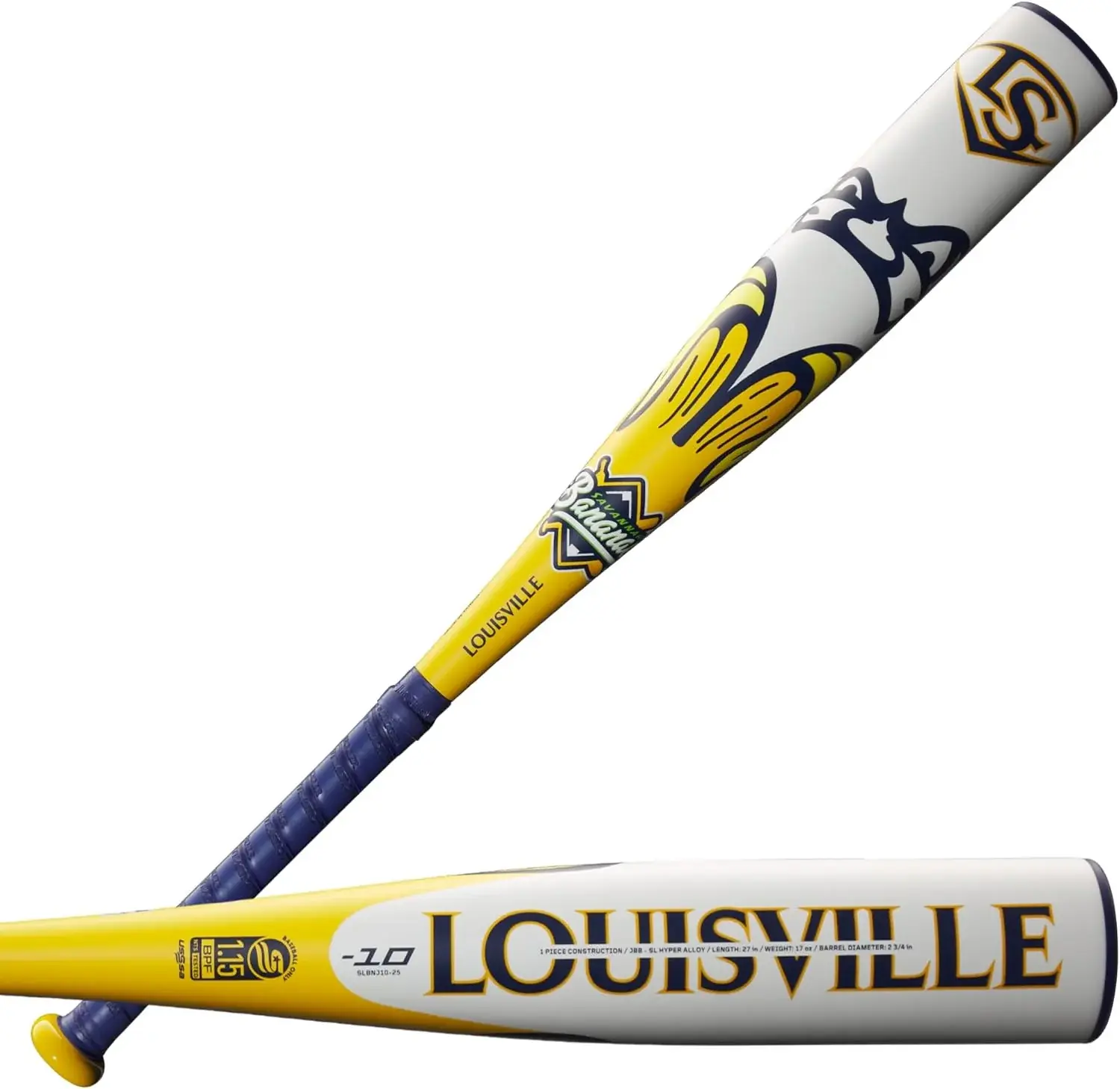 Louisville Slugger 2025 Savannah Bananas JBB 2 ¾ (-10) SL USSSA Baseball Bats