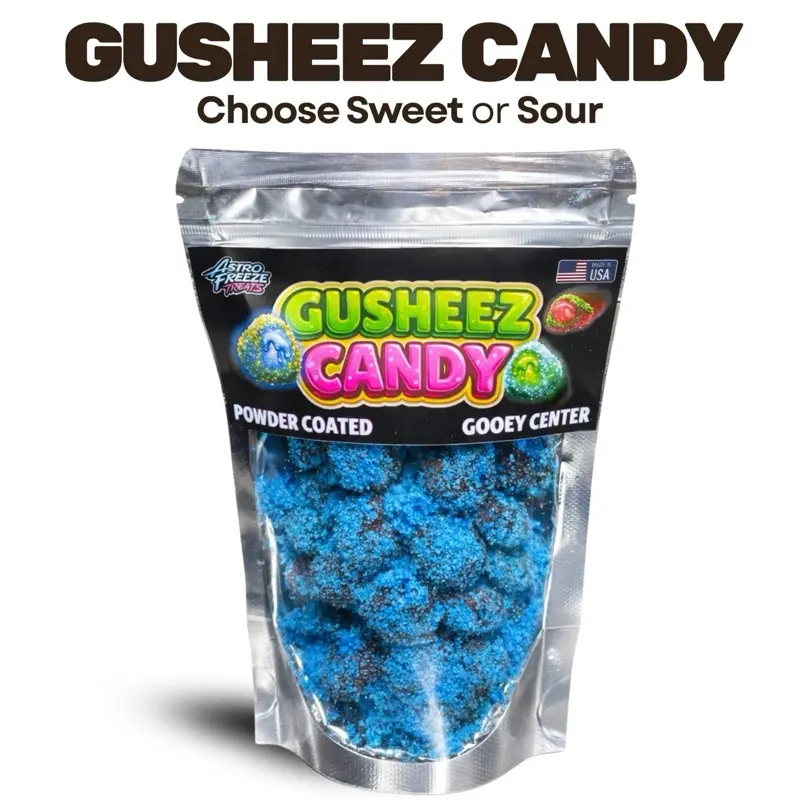 Gusheez Candy- Astro Freeze Treats- Pick Flavor- Gushing Liquid Center- Sour Chewy Fruit Snack Sweet