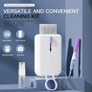 11-in-1 Computer Screen Cleaning Brush Tool, Multi-Function PC Electronic Cleaner Kit for iPad iPhone Pro, Earbuds,  Patent Portable Smartphone Set
