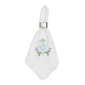 Custom Embroidered Napkins with Text, Design or Logo