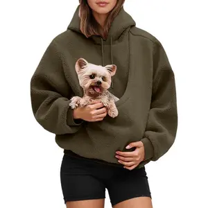 Pet Pouch Hoodies,Oversized Sweatshirt With Pocket Front Carry Pouch For Small And Cats,Puppy Kitten Dogs Holder 0Gift