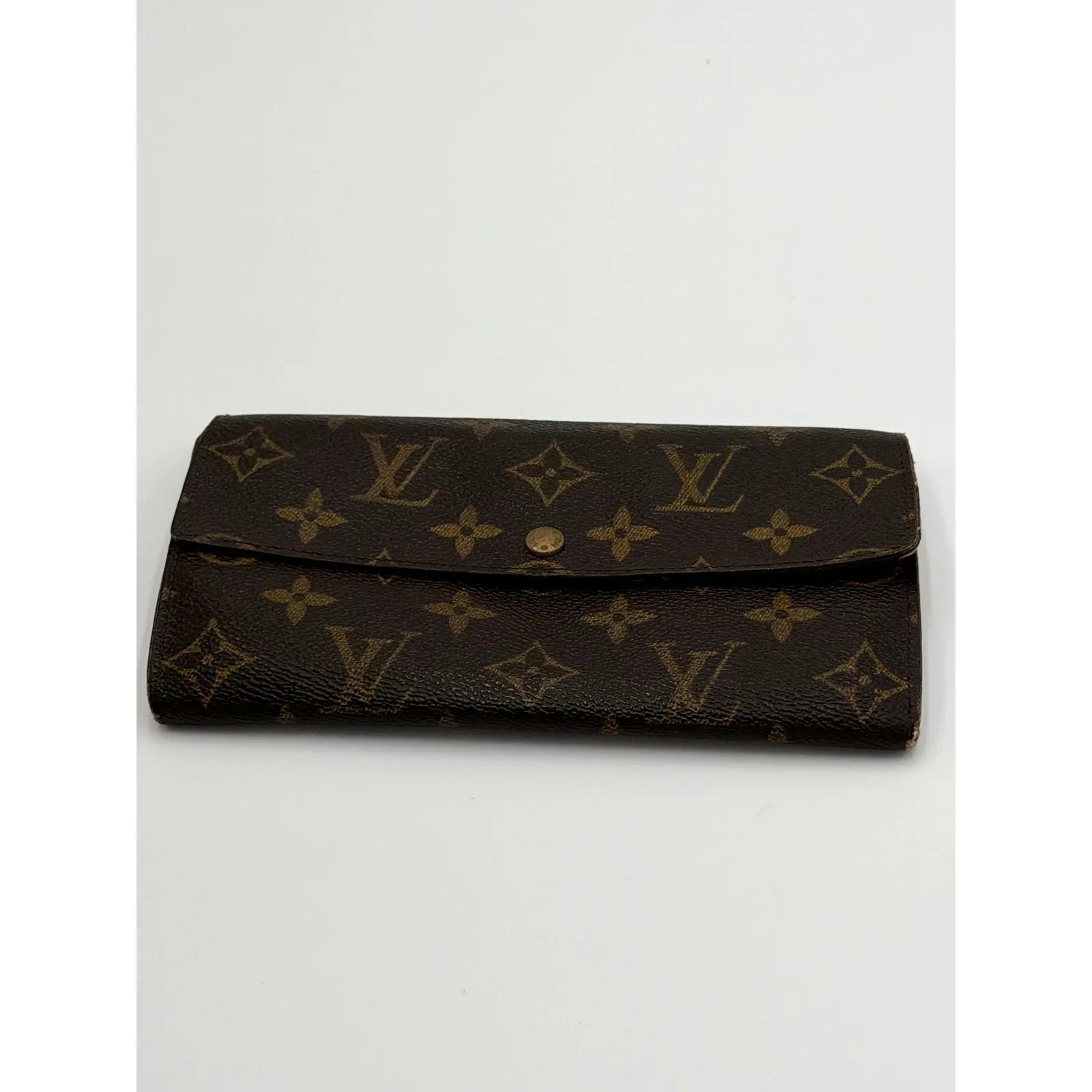 Pre-owned Louis Vuitton Monogram Canvas Envelope-style Sarah Wallet S 1