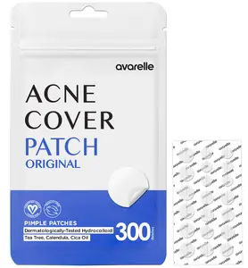 Avarelle Acne Cover Patch Original (300 Count) | Tea Tree & Cica Hydrocolloid Patches | Mega Value Pack