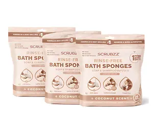 75pcs Rinse-Free Disposable Bath Sponges for Travel & Daily Use