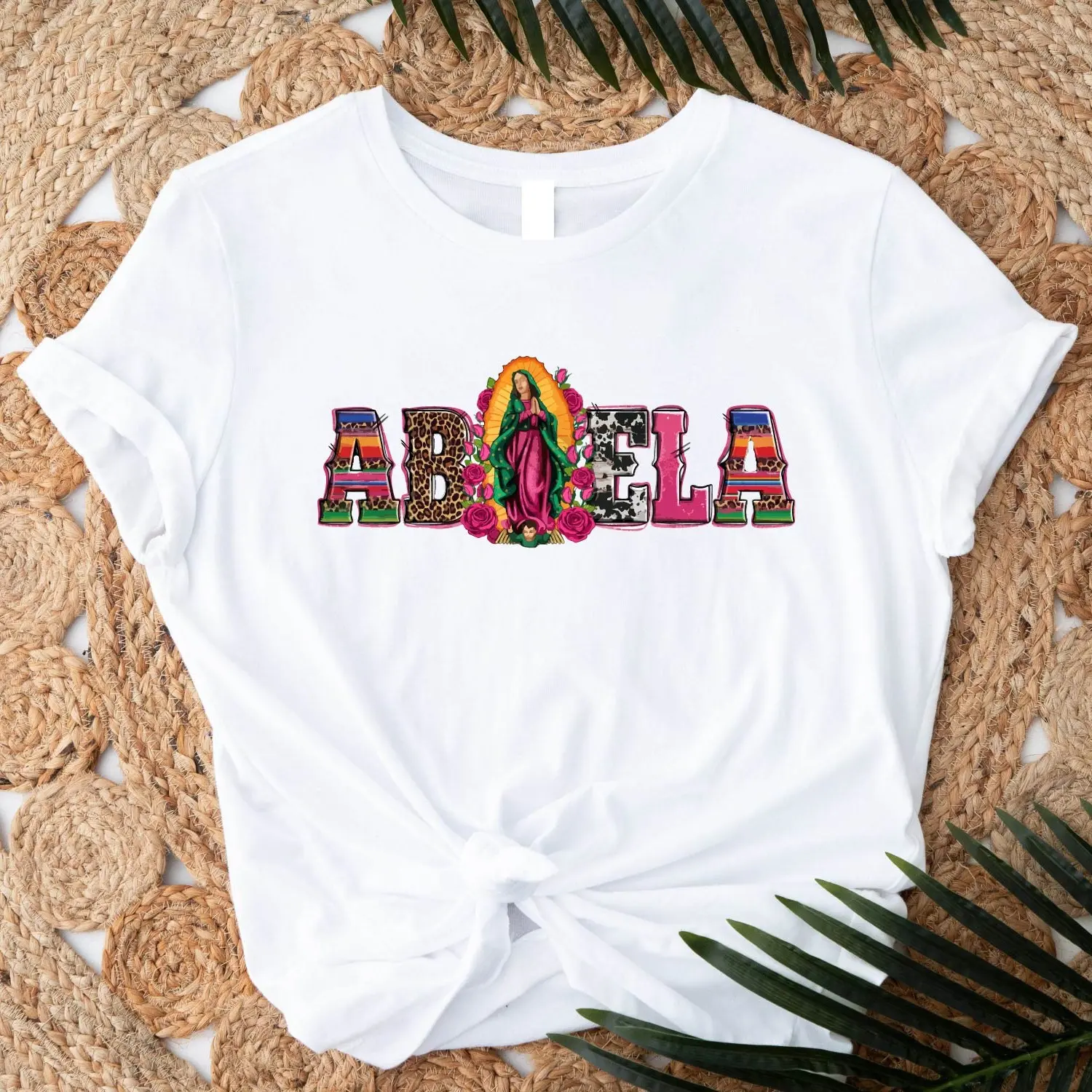 Abuela T-shirt, Religious Grandma Shirt, Cute Gift For Abuela Tee, Abuela Virgin Mary T-shirt, Mexican Latina Mom Shirt, Inspirational T-shirt shirtslatinas