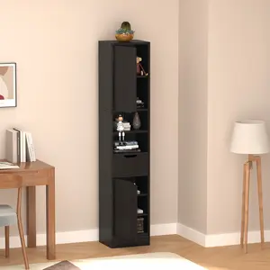 ALISENED Tall Narrow Storage Cabinets, Minimal Furniture Organization for Small Spaces Interior Design Organizing Aesthetic