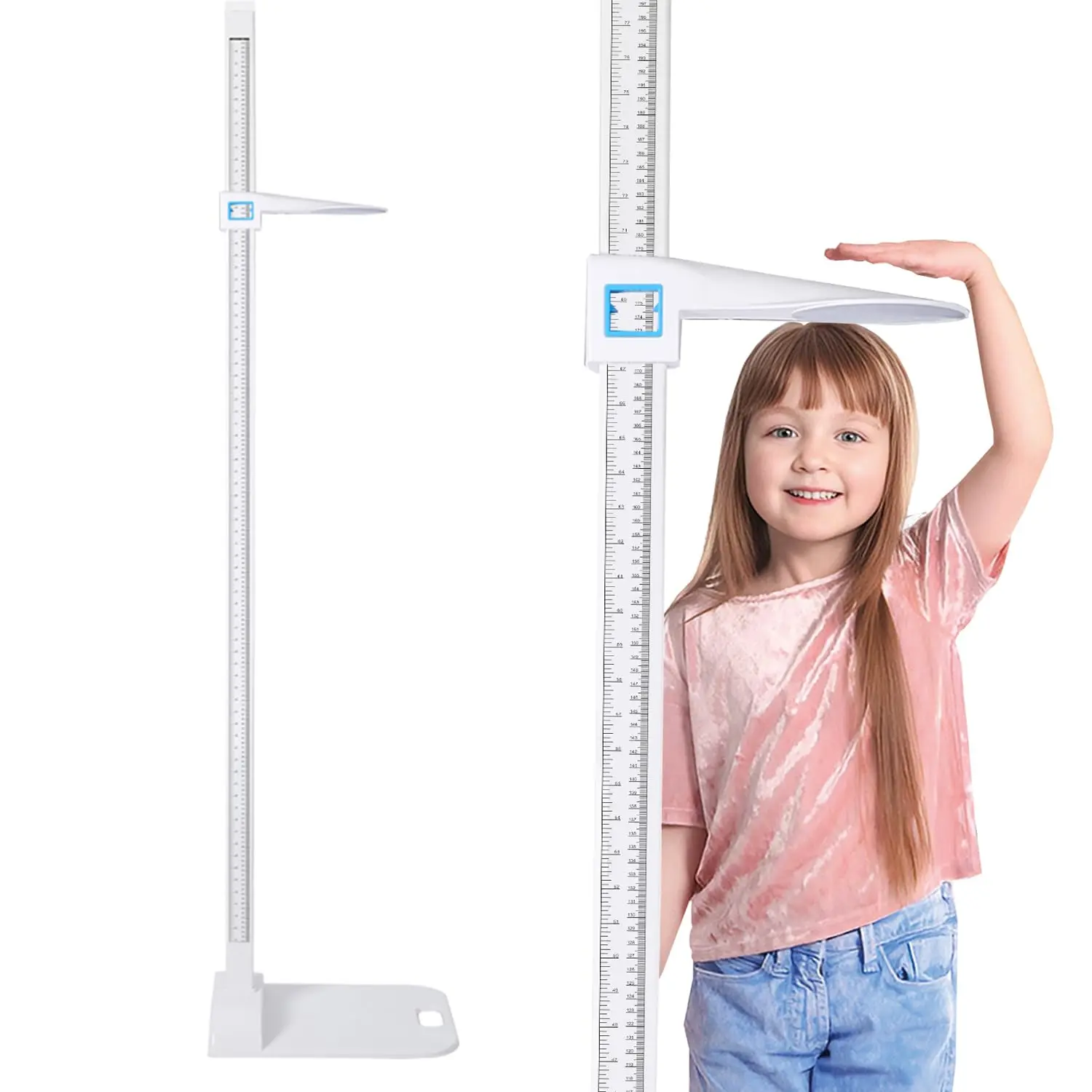 Alloy Height Measurement Portable Height Measuring Rod Height Measure 8-82 inch/20-210 cm/Unit with cm & inch 8-82 for , Office,
