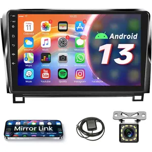 RIMOODY 10.1 in Android 15 Car Video Player Car Radio Stereo, 2+64G Touch Screen GPS Navigation for Toyota Tundra 2007-2013 & Sequoia 2008-2018, with Mirror Link, Bluetooth, WiFi, FM, Backup Camera, Father's Day Gift