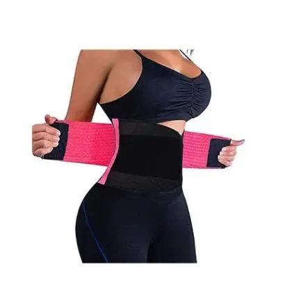 Plastic waist belt rose red