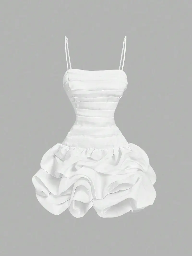 wilma ruffle mini dress - white - TikTok Shop wilma ruffle mini dress - white - TikTok Shop