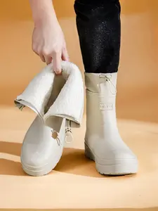 High-Quality Anti-Slip Waterproof Mid-Calf Adjustable Duck Boot Rain Boots, Perfect for Beach Travel & Kitchen Use, Comfortable and Durable, Waterproof Footwear