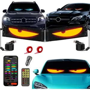 Devil Eyes Light 2-Pack, 14.7"x3.7" ojos led para carros, Programmable led Eyes for  Windshield - USB- LED Matrix Panel, Remote/App Control, for Business   Shop Bar Concert