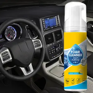 Car Interior Foam Cleaner Kit 150ML Cleaner with Wipe and Sponge Automobile Cleaning Agent Polishing Cleaner Set for Car Leather Seats, Dashboard, and Windows Cleaning