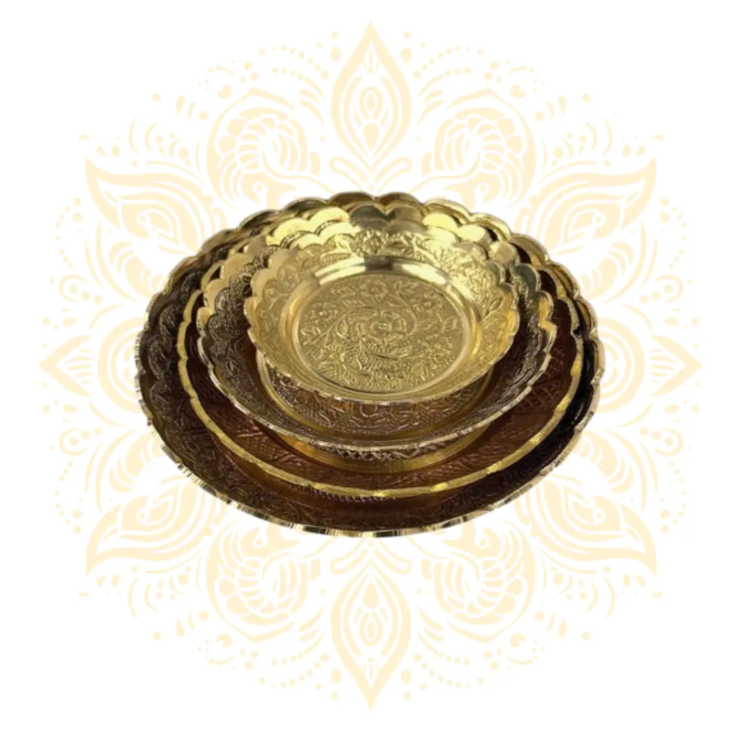 Brass Decorative Flower Shape Plate