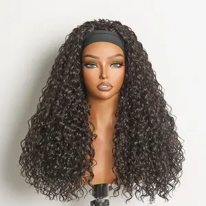 [Blend]Frodio Veralux™  Blend Human Hair 22" Deep Wave Headband Wig – Glueless, Beginner-Friendly, Curly Elastic Band Wig