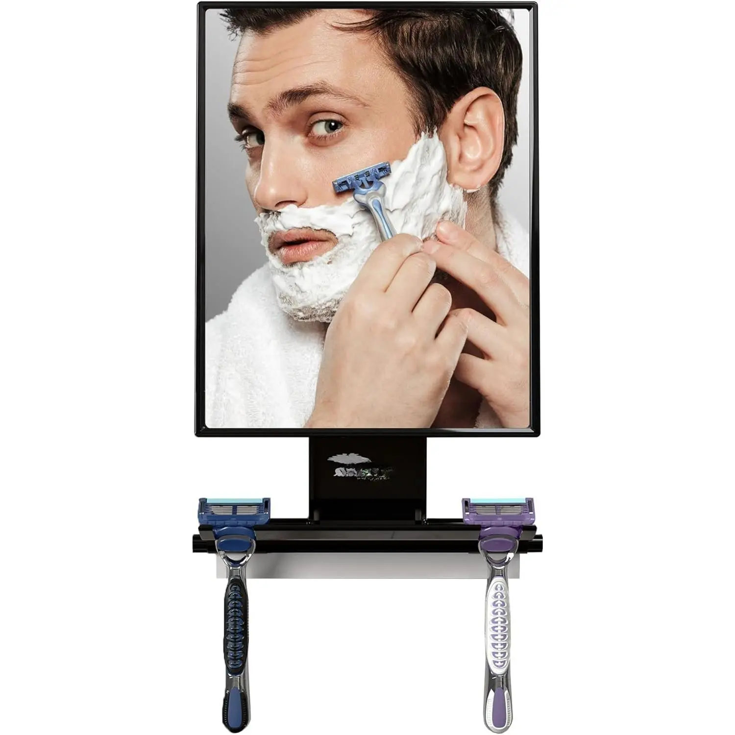 Fogless Shower Mirror - Anti-Fog Mirror - Adjustable Shaving Mirror with a  - Rust-Proof, Impact-Resistance Bathroom Shower Mirror - Tall