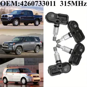 1Pcs/4Pcs OEM#4260733011 #315MHz TPMS/TIRE PRESSURE SENSOR For #TOYOTA:4-RUNNER/CAMAY/SOLARA/COROLLA/FJ-CRUISER/LAND-CRUISER/HIGHLANDER/MATRIX/PRIUS/PRIUS-V/RAV4/YARIS/AVALON/TACOMA/VENZA #LEXUS:RX(2006) #SCION:IQ/TC/XB/XD #PONTIAC:VIBE
