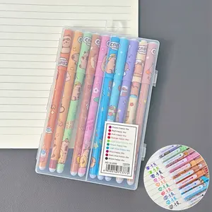 10pcs colored gel pens, high quality quick-drying pens, fine writing tools suitable for office and study