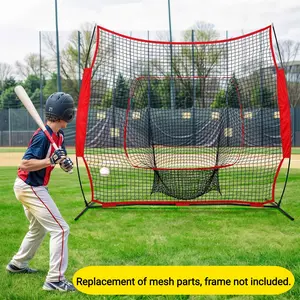 7'x7' Baseball and Softball Practice Net Portable Hitting Pitching Net for Hitting Pitching Batting Catching with Bow Frame, for All Skill Levels, Durable Outdoor Sports Equipment(Only the net without the frame)Hitting Net Training Aid