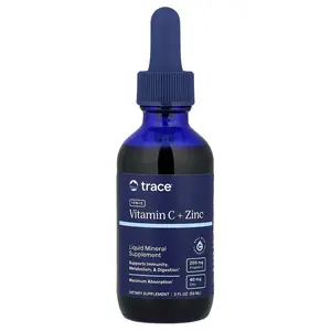 Trace Ionic Vitamin C + Zinc, Liquid Mineral Supplement, 2 fl oz (59 ml)