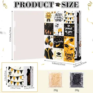 Set of 10 Empty Graduation Gift Boxes with Trays, DIY Gift Box for Creative Gifting, 12-Day Countdown Design