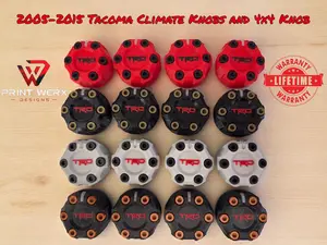 2005-2015 Tacoma Climate Knobs and 4x4 Knob (Multiple Colors)
