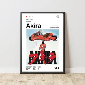 Akira Poster, Akira Print, Manga Poster, Anime Poster, Japanese Manga Wall Art, Anime Gift, Movie Poster