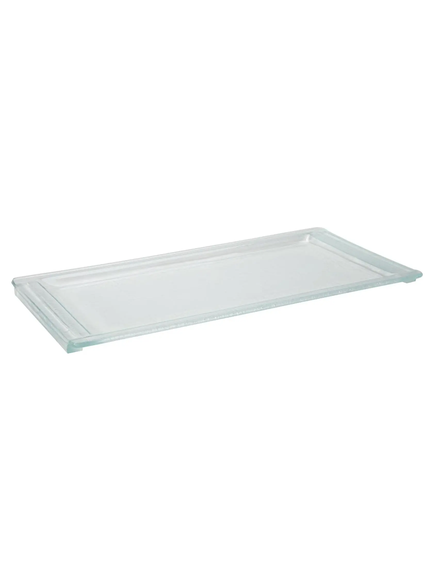 Rosseto GLS061CC Aroma Rectangle Platter with Rim, Crystal Clear - Medium