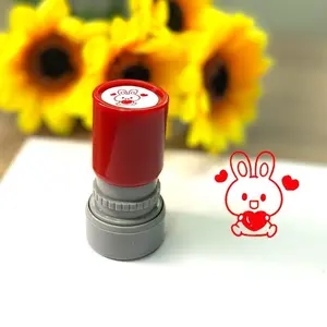 Lovely Rabbit Pattern Stamp, 1 Count Cute Self Ink Stamp, Teacher Correction Stamp, Office Stationery & Supplies for Home School Dormitory