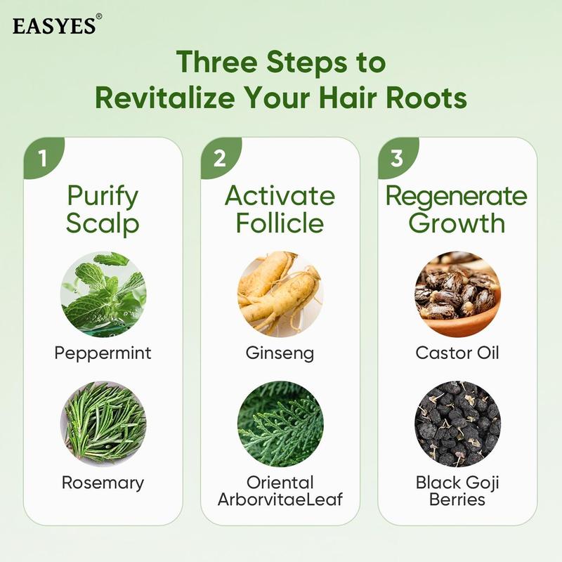 【SW-1】Easyes Rosemary Hair Shampoo Anti-Dandruff Anti-Thinning Repairs Strengthens 3 in 1 - Woody Fragrance Women and Men Shampoo Gently Cleanse Suitable for all hair types vegan no animal testing Hair Product The best choice for gifts