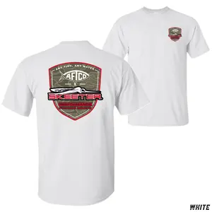 AFTCO x Skeeter Performance Fishing T-Shirt, Camo Shield Graphic Tee, Soft Cotton Blend Shirt, Freshwater & Saltwater Boating Apparel for Men & Women, Angler Gift