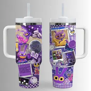 Purple JAX The Amazing Digital Circus 30oz/ 40oz Tumbler With Handle/ 20oz No Handle, Movie cup, Gift for Any Occasion: Birthdays, Holidays, or Special Moments for Family, Friends, or Coworkers