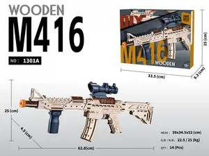 Handmade Wooden Riffles Harmless M416 Fun for Summer Days Easy to Use for Kids and Adults Cultivate Creativity Advent Calendar Potted Plant Puzzle Christmas Gift Bag Set with Cards Ball Shape Ice Cube Mold Tray Crown Coffee Mug Travel Watergun