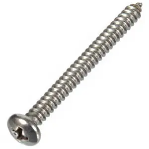 Hillman Stainless Steel Hardware Screws, 14 x 1.5 in. Metal Screw Pack - 100 Pieces for Sailing Water Sports, Stainless Steel Screws