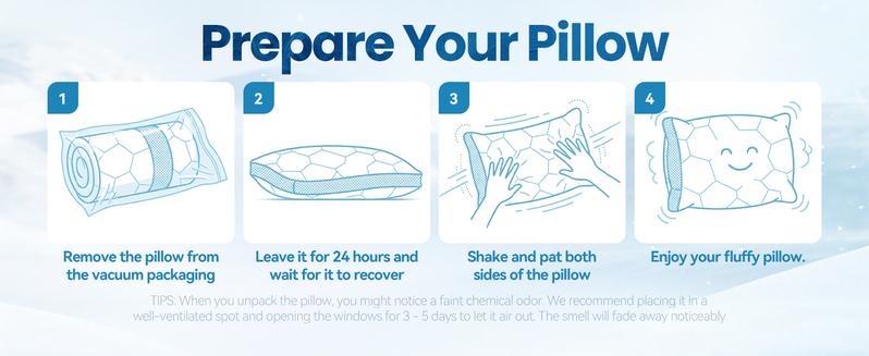 QUTOOL Luxury Cooling Memory Foam Pillows 2 Pack,Bed Pillows Set of 2,Adjustable Gel Pillow for Side Back Sleeper with Removable Cover, Valentine's Day Gifts, Decor Bedroom Accessories