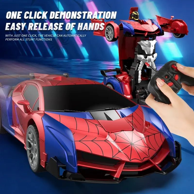 Transforming Remote Car Robot, Remote Controlled Car, Rc Vehicle, Rc Cars for Boys and Girls 6-12, One-Button Deformation 360° Rotation Car Toy Gifts, Christmas Gift, Interactive Playtime, Playful Design, Best for Christmas