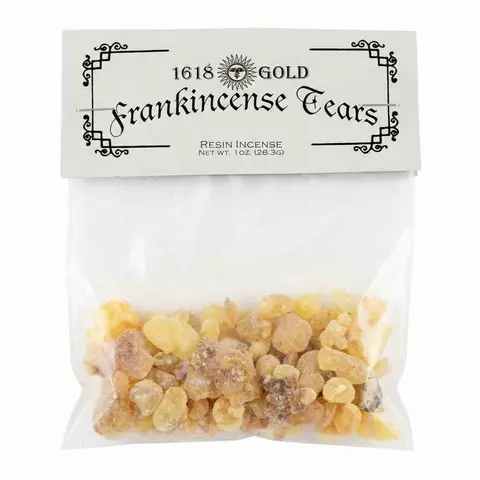 Frankincense Tears Resin Incense - 1 oz Naturally Derived Boswellia Sacra Granules, Smoky Warm Deep Aroma, Aromatic Therapy Incense with Mild Calming Effects, Long-Lasting Calming Home Fragrance for Charcoal-Infused Slow Burn Rituals