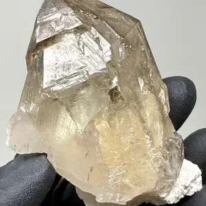 3.25” Rare Natural Alligator Citrine Specimen - Elestial Citrine & Smoky Quartz