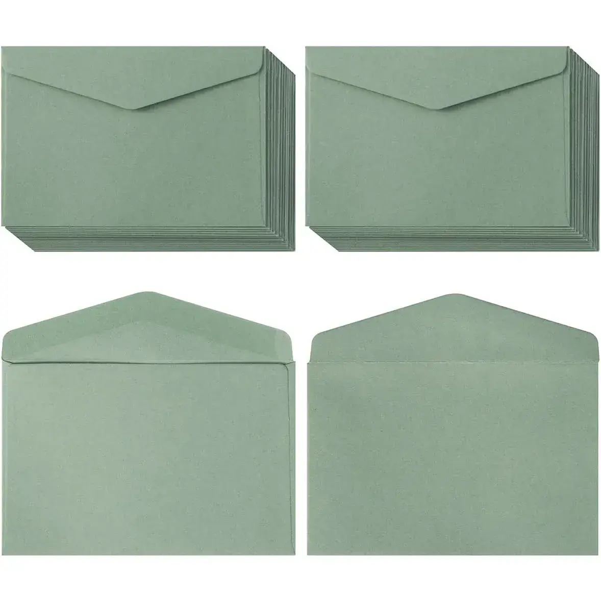 120 Pack Kraft Mini Envelopes Small Envelopes Self-Adhesive Tiny Pockets for Business Cards Christmas Holiday Small Gift Cards Invitations Cards(4.13"×2.76") (Sage-Green)