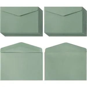 120 Pack Kraft Mini Envelopes Small Envelopes Self-Adhesive Tiny Pockets for Business Cards Christmas Holiday Small Gift Cards Invitations Cards(4.13"×2.76") (Sage-Green)