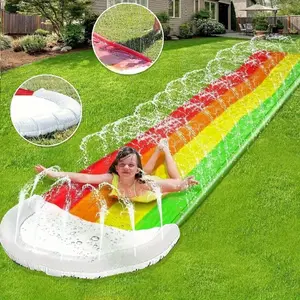 Summer Sprinkler Water Slide for Backyard & Pool Parties, Durable Non-Toxic Gradient Color Playground Slide for Children & Adults, Sturdy Structure Easy to Install Outdoor Toy