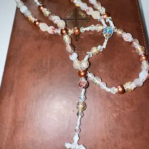 Golgotha Rosary with Elegant Beads and Cross Charm for Spiritual Practices